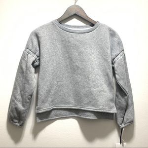 Girls grey crew neck sweater